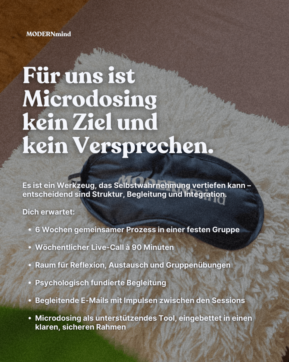 Microdosing Coaching - MODERNmind | Psychedelics & Retreats für dein Wohlbefinden