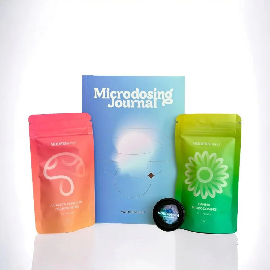 Microdosing-Produkte und Journal von MODERNmind